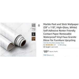 Marble Peel n Stick Contact Paper
